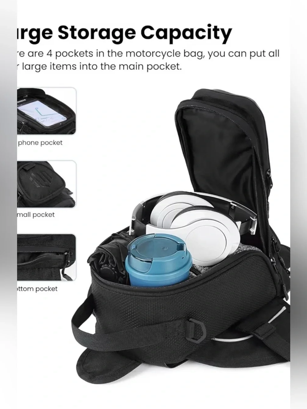 ILM BT01 Magnetic Motorcycle Tank Bag Waterproof Touchscreen Phone Pouch NWT